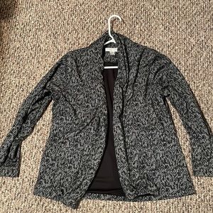 Christopher and Banks medium dress blazer. Gray with paisley print.